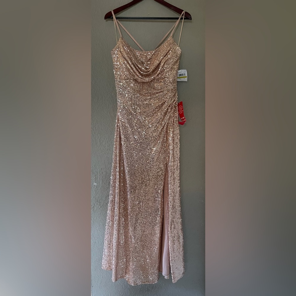NWT Rose Gold sequence dress.